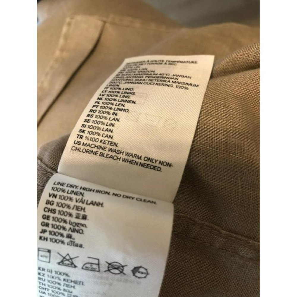 Mens H&M Linen Shirt Size M - Picture 4 of 6